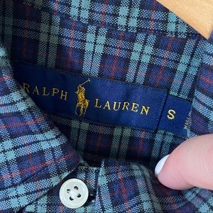 Ralph Lauren Plaid Twill Button Down Dress Shirt